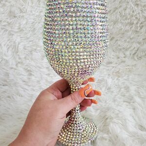 Bling Wine Glass, Rhinestone Tumbler, Bedazzled Cup